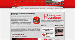 Desktop Screenshot of kommunistiskapartietstockholm.se