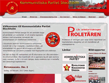 Tablet Screenshot of kommunistiskapartietstockholm.se